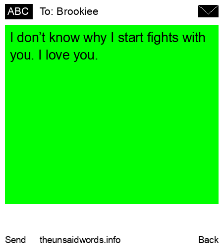 unsent message to Brookiee