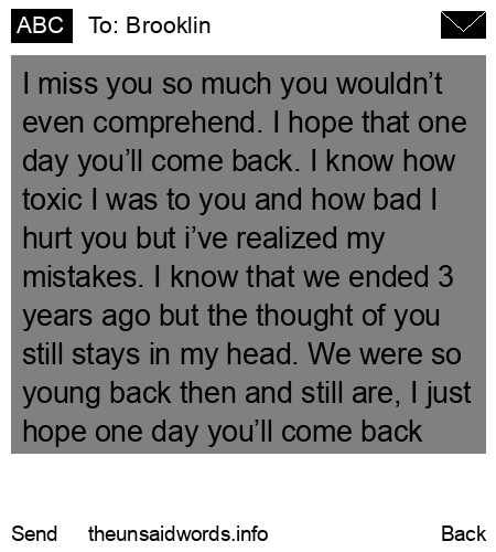 unsent message to Brooklin