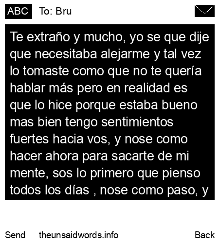 unsent message to Bru