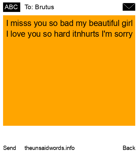 unsent message to Brutus
