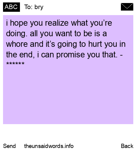 unsent message to bry