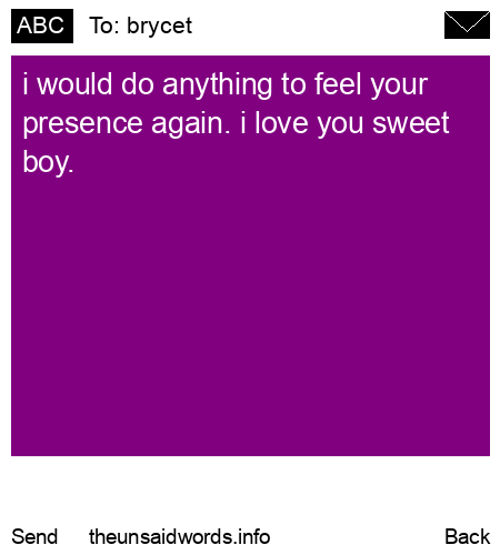 unsent message to brycet