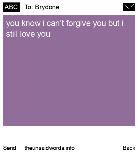 unsent message to Brydone