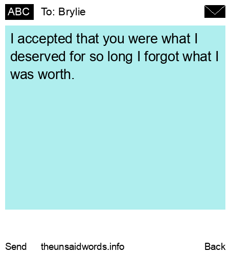 unsent message to Brylie 