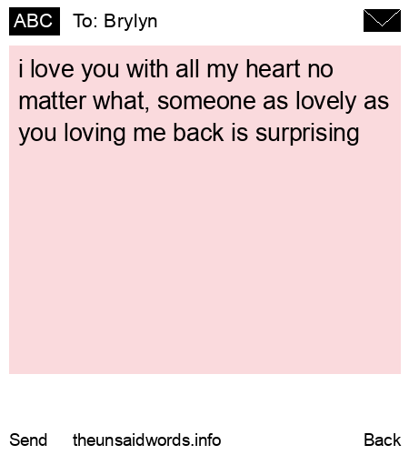 unsent message to Brylyn