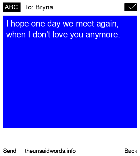 unsent message to Bryna