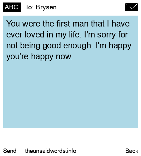 unsent message to Brysen