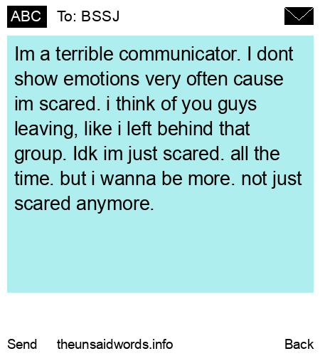 unsent message to BSSJ