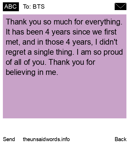unsent message to BTS