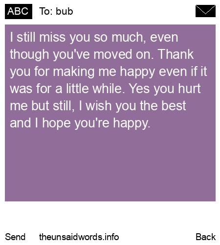 unsent message to bub