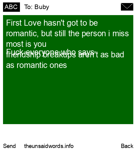 unsent message to Buby