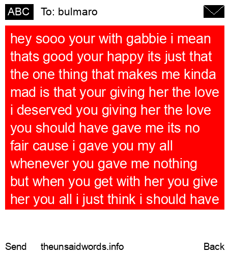 unsent message to bulmaro