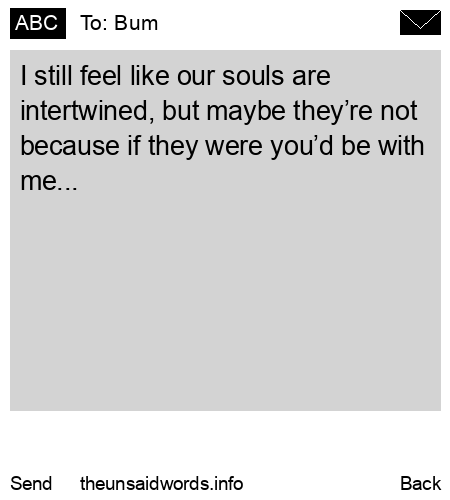 unsent message to Bum