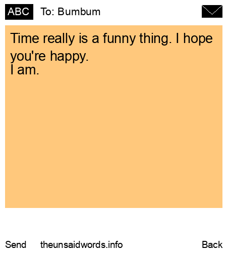 unsent message to Bumbum