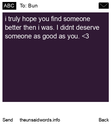 unsent message to Bun