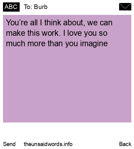 unsent message to Burb 