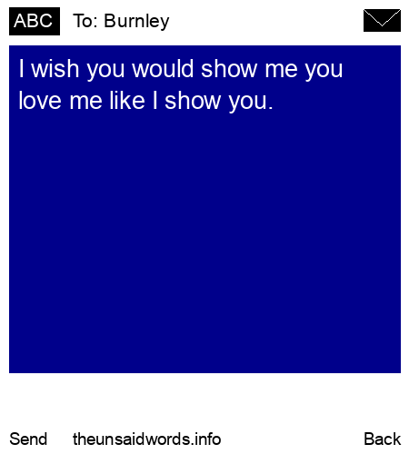 unsent message to Burnley
