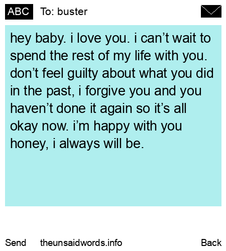 unsent message to buster