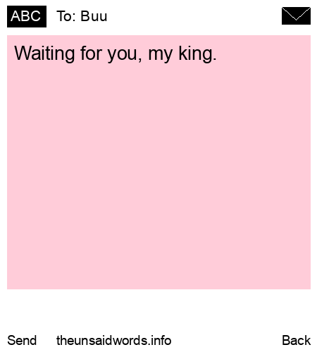unsent message to Buu