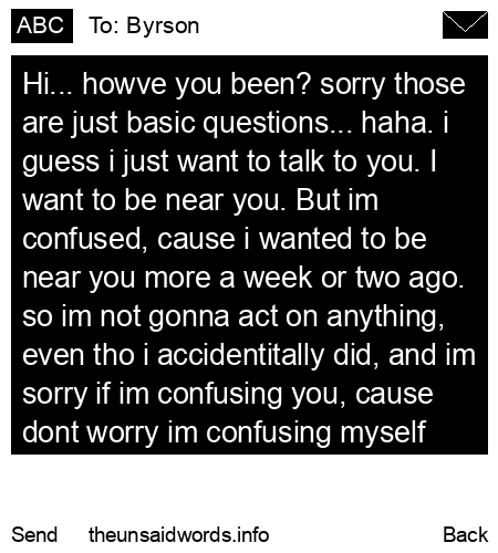 unsent message to Byrson
