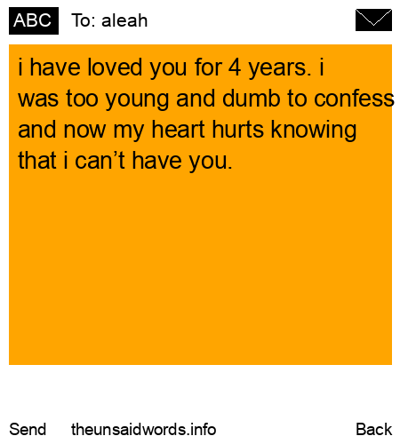 unsent message to aleah