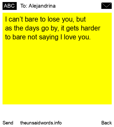unsent message to Alejandrina