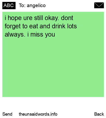 unsent message to angelico