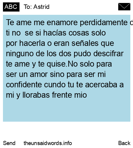 unsent message to Astrid