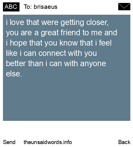 unsent message to brisaeus