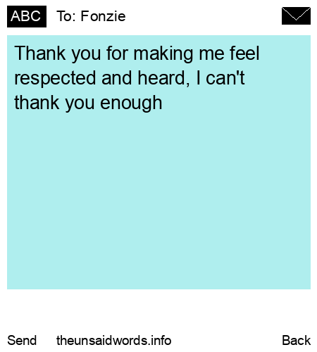 unsent message to Fonzie