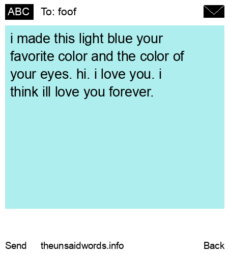 unsent message to foof