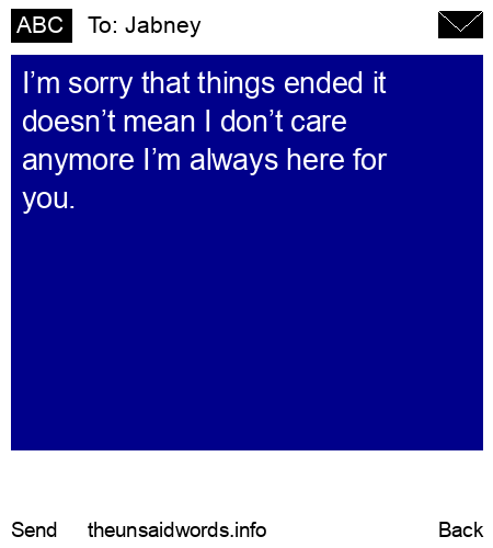 unsent message to Jabney