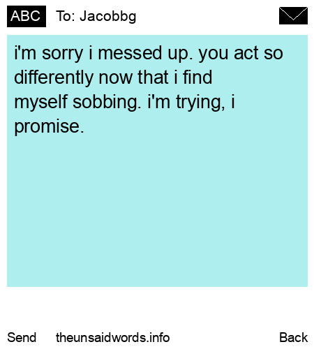 unsent message to Jacobbg