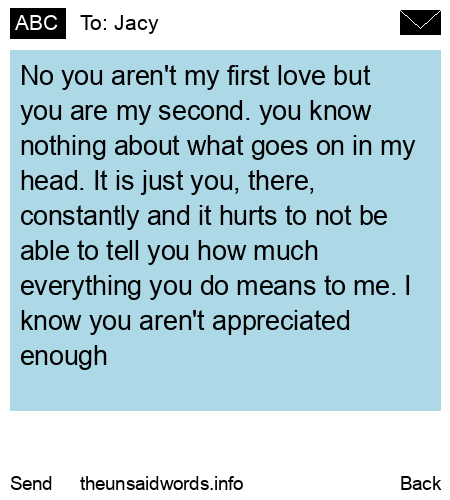 unsent message to Jacy