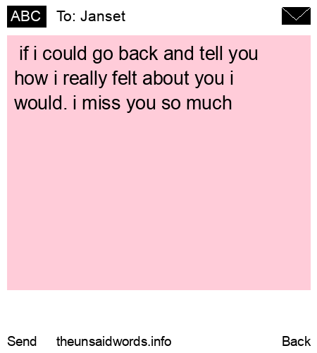 unsent message to Janset