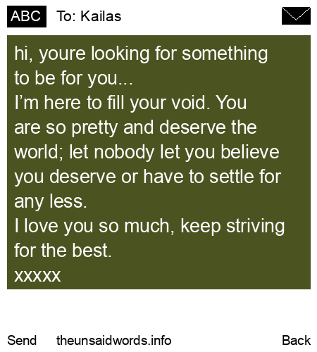 unsent message to Kailas
