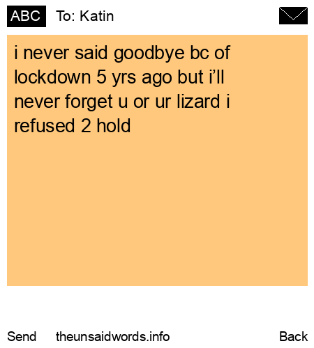unsent message to Katin