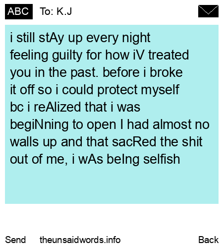 unsent message to K.J