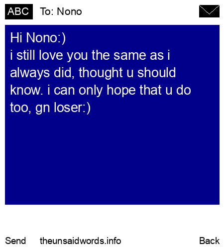 unsent message to Nono