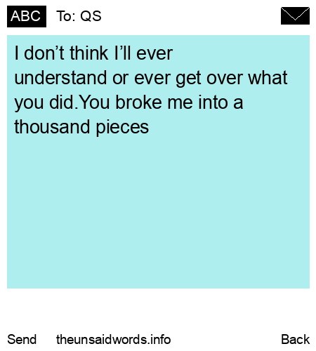 unsent message to QS