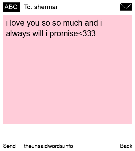 unsent message to shermar 