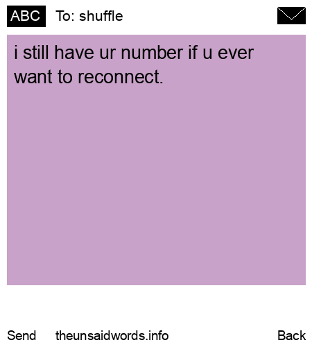 unsent message to shuffle