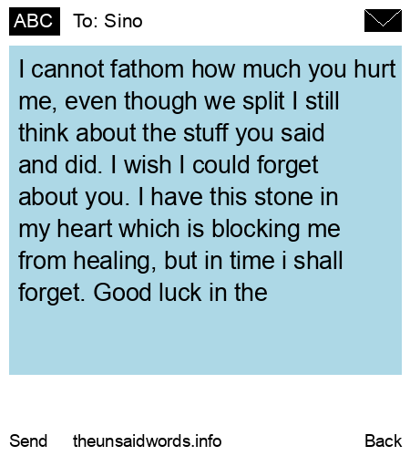 unsent message to Sino