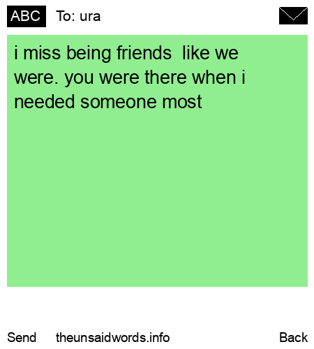 unsent message to ura