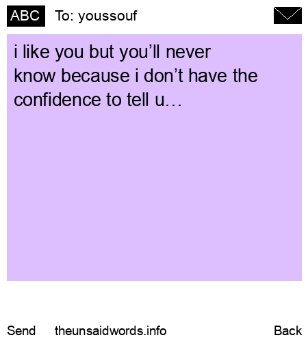 unsent message to youssouf