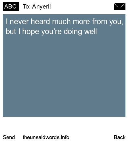 unsent message to Anyerli 