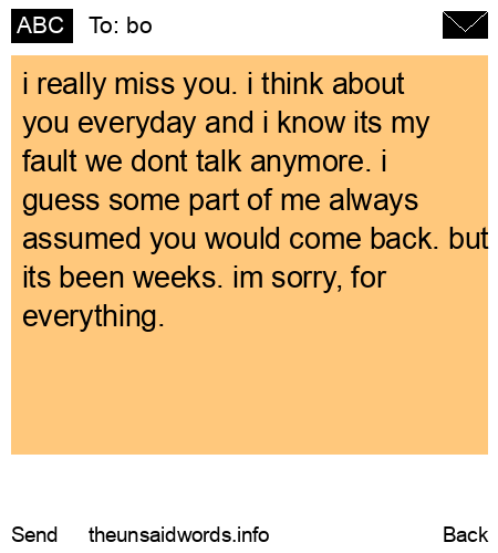 unsent message to bo