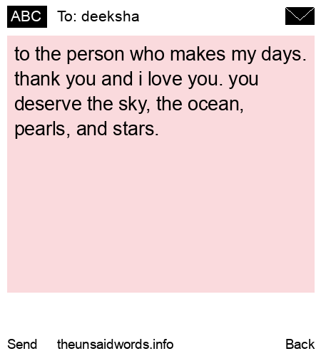 unsent message to deeksha