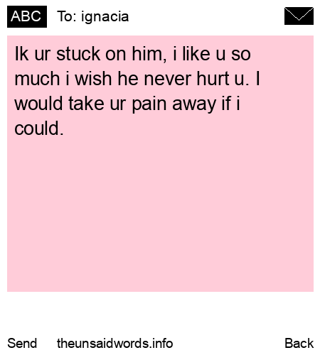 unsent message to ignacia