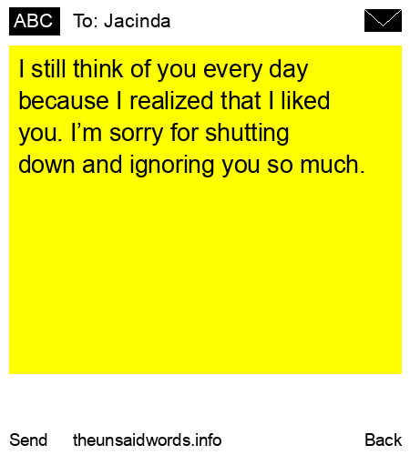 unsent message to Jacinda